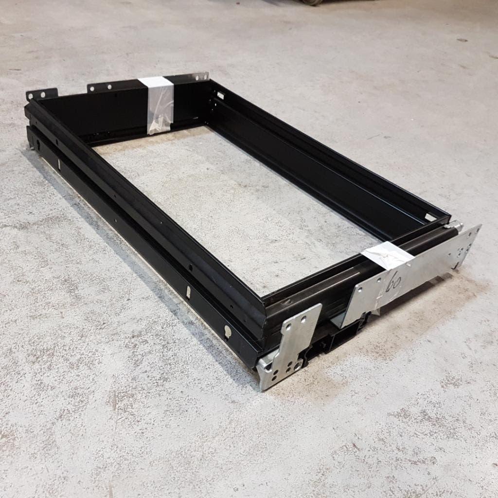 10x Inbouwlade hangmaplade uittreklade - zwart - 86 cm breed