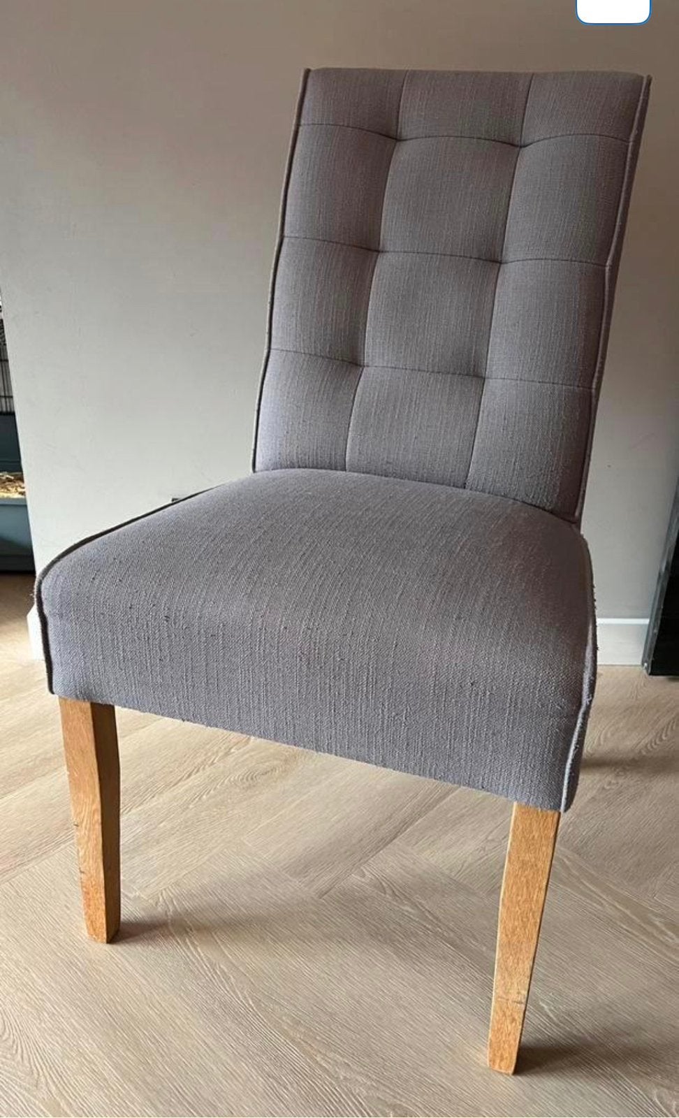 Eetkamerstoelen (6 stuks), Ophalen, Gebruikt, Stof, Grijs
