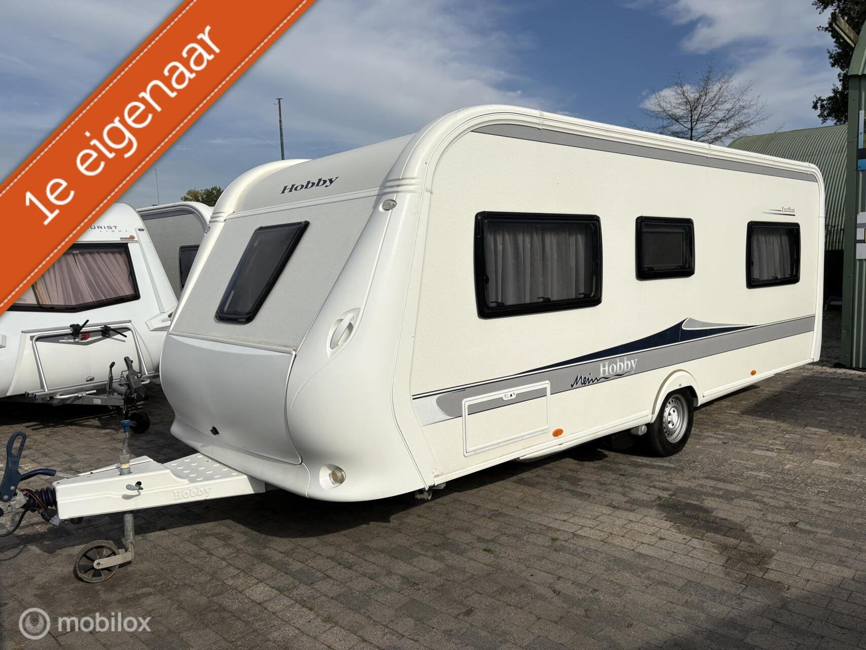 Hobby 560 CFE Excellent Voortent, Mover, Fietsenrek, Harald-Striewski-Straße 15 24787 Fockbek, Duitsland, Hobby, 7 tot 8 meter