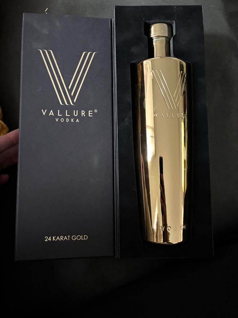 Vallure Vodka Gold Standard - 24 Karaat Goud Verguld - Luxe, Ophalen of Verzenden