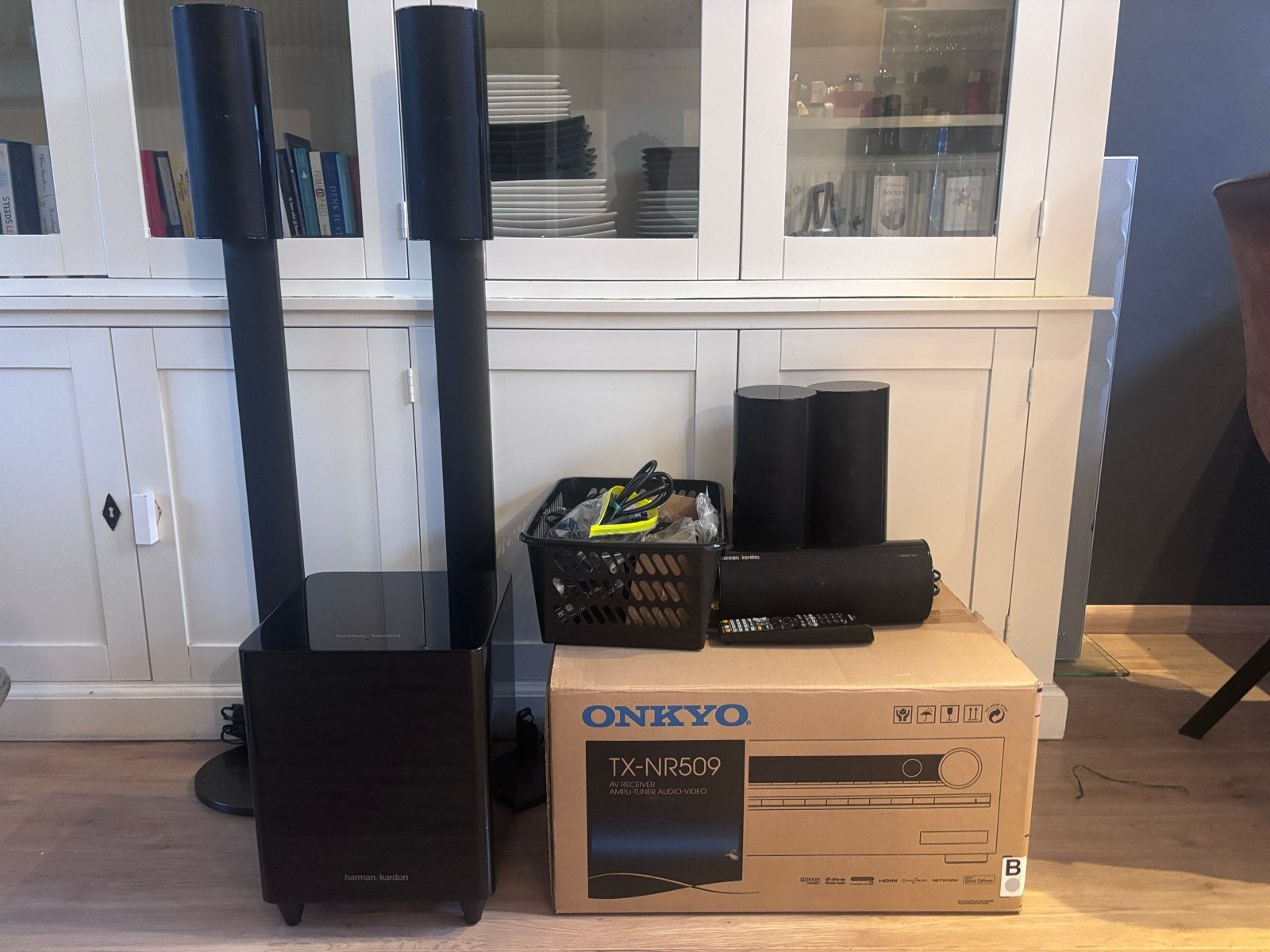 Harman Kardon HKTS 200SUB 5.1 Home Cinema Set met Onkyo TX-N, Ophalen, Gebruikt, 5.1-systeem, Overige merken