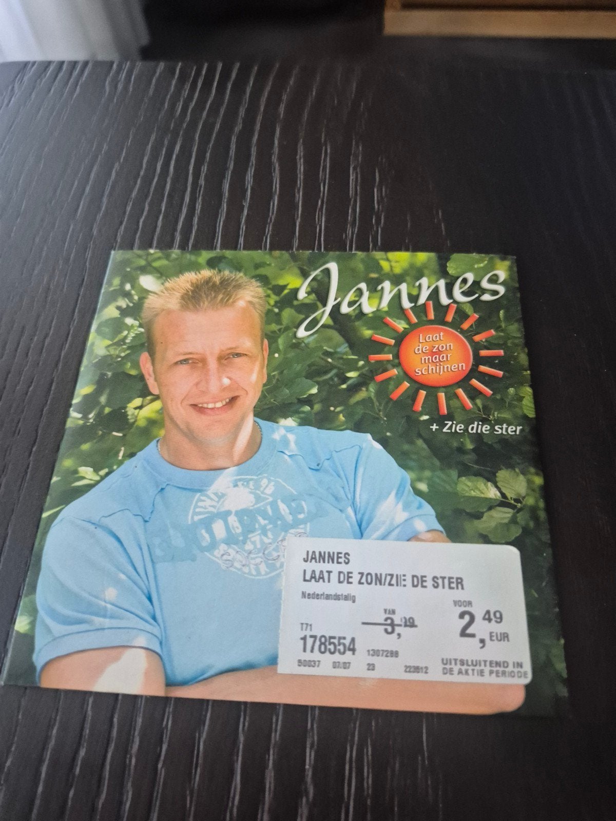 Jannes - Laat de zon maar schijnen / Zie die ster CD Single, Gebruikt, Single, Inclusief doosje, Schlager