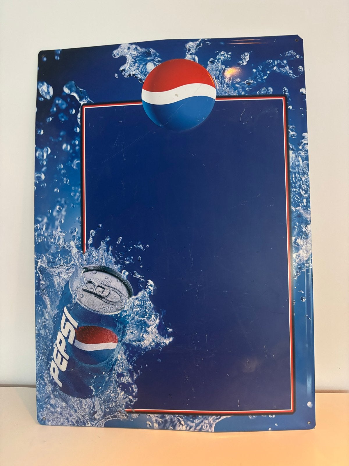 Vintage Pepsi Krijtbord - Reclamebord 69,5x49,5 cm, Ophalen, Gebruikt, Reclamebord