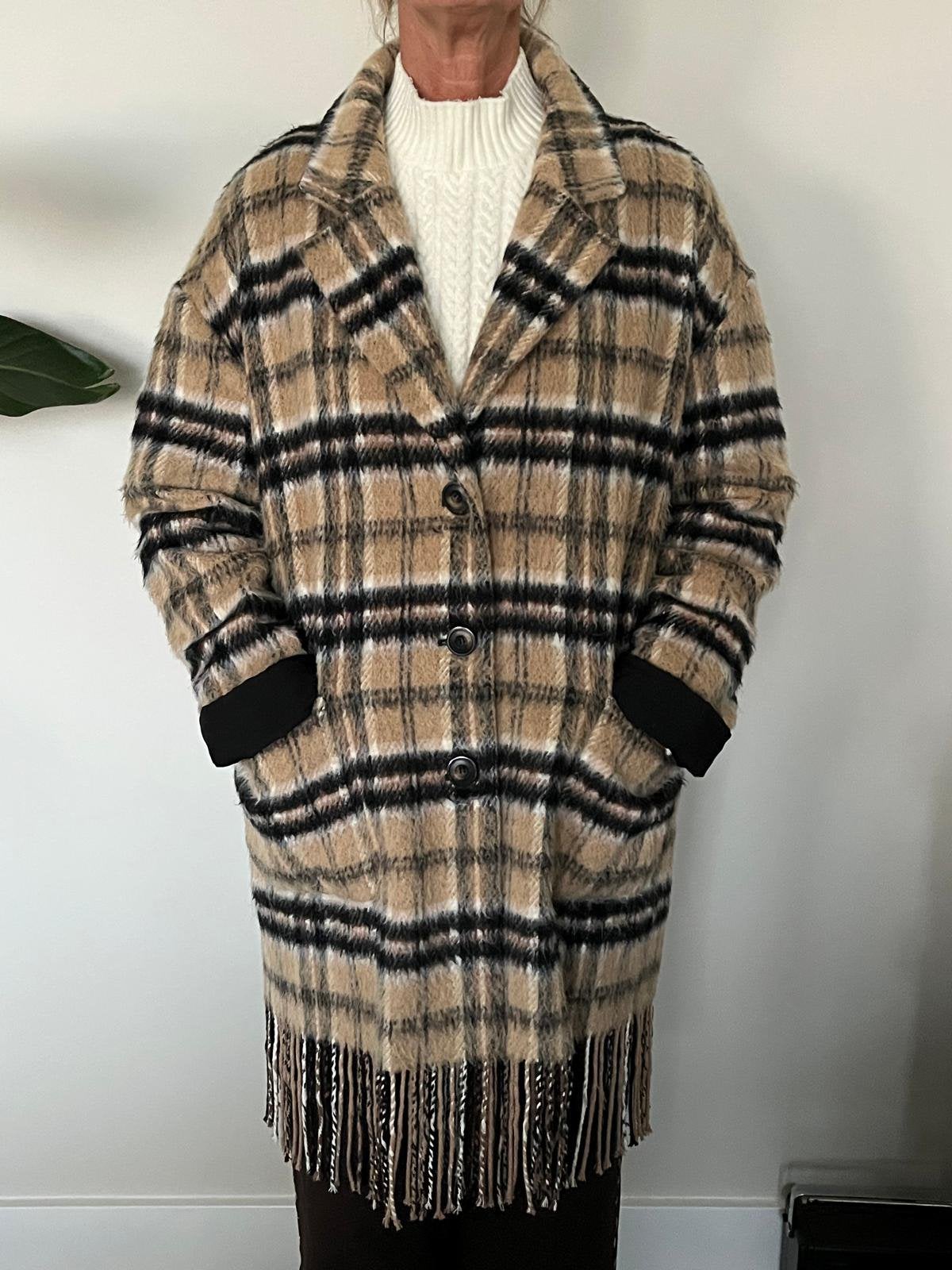 Prachtige Pinko mantel zga nieuw, Ophalen of Verzenden, Zo goed als nieuw, Maat 38/40 (M), Zwart