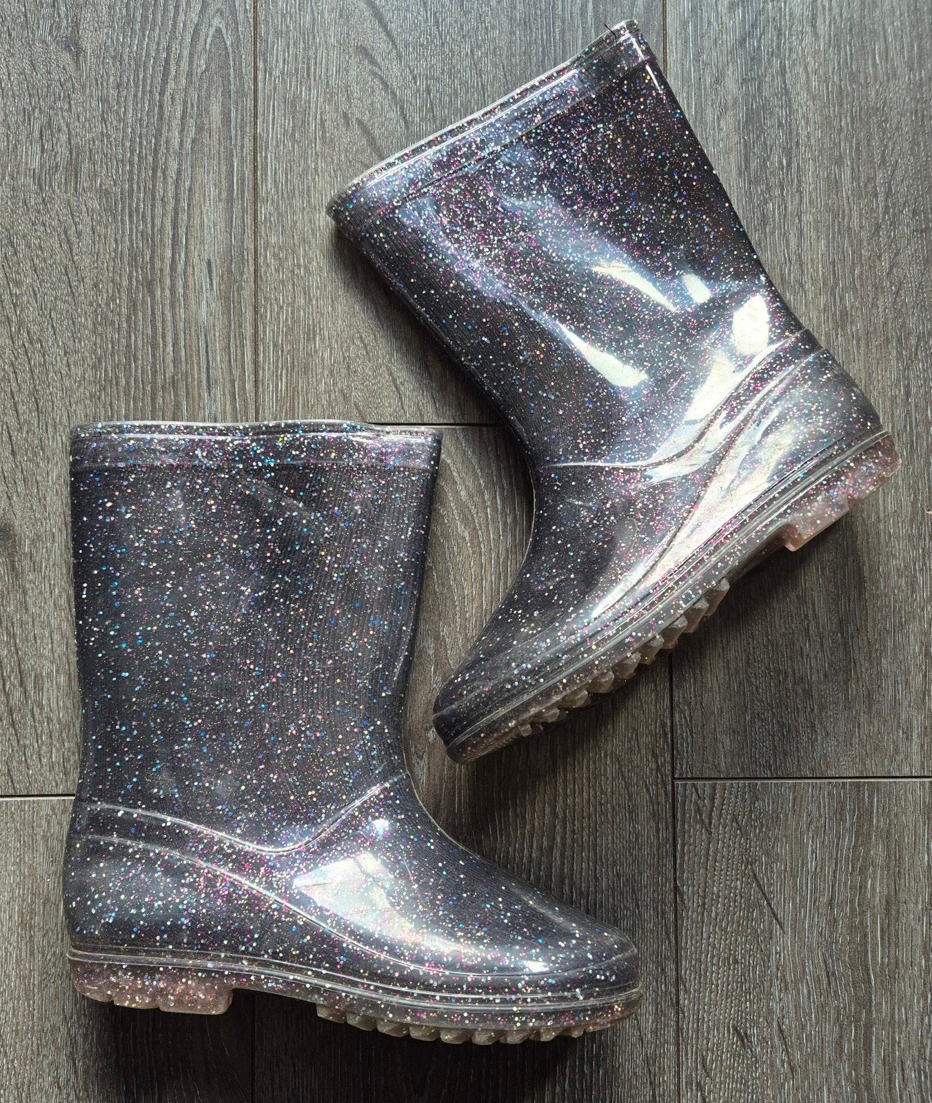 Fijne zwarte glitter kaplaarzen 34, Gebruikt, Meisje, Ophalen of Verzenden, Laarzen