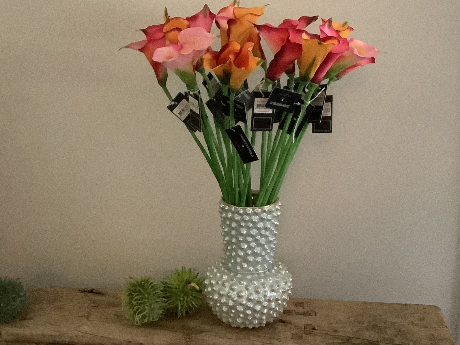 NIEUW groot boeket kunstbloemen Aronskelken topprijs, Ophalen of Verzenden, Nieuw