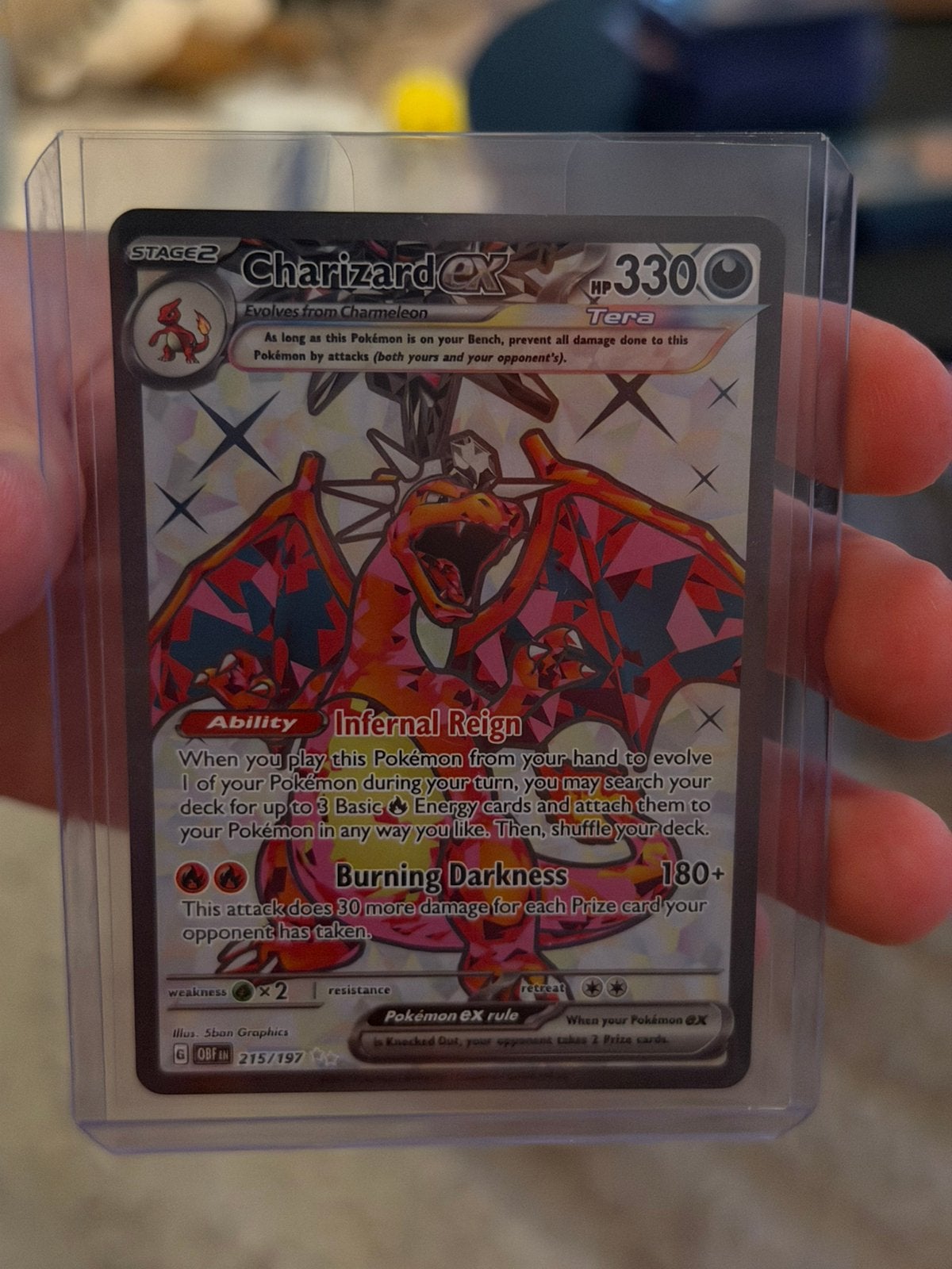 Charizard #215, Ophalen of Verzenden, Zo goed als nieuw