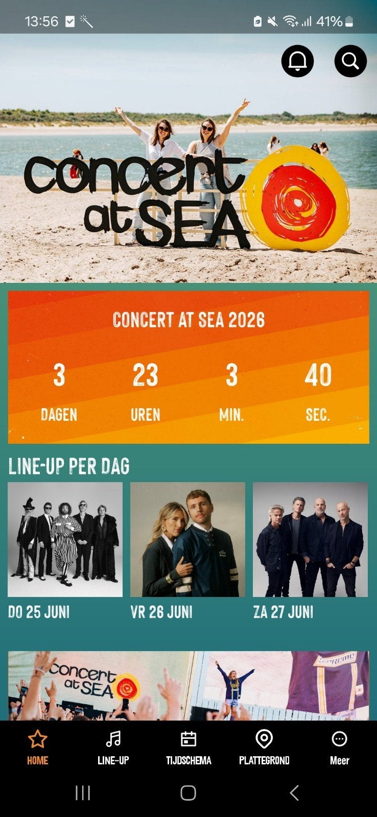 Campingplaats concert at sea 2 personen, Twee personen