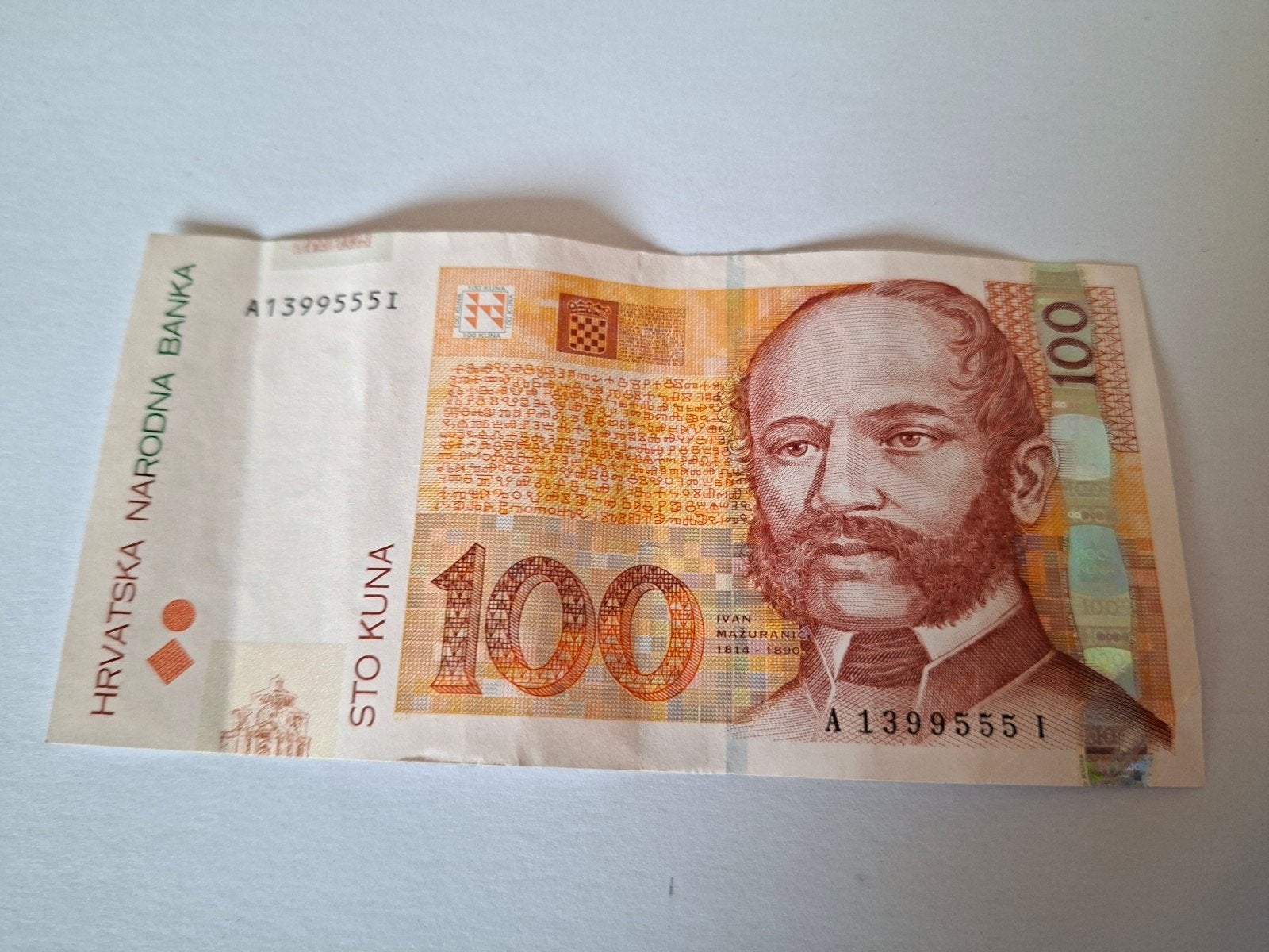 100 Kuna Kroatië 2002 Mažuranić, Postzegels en Munten, Bankbiljetten | Europa | Niet-Eurobiljetten, Ophalen of Verzenden, Overige landen