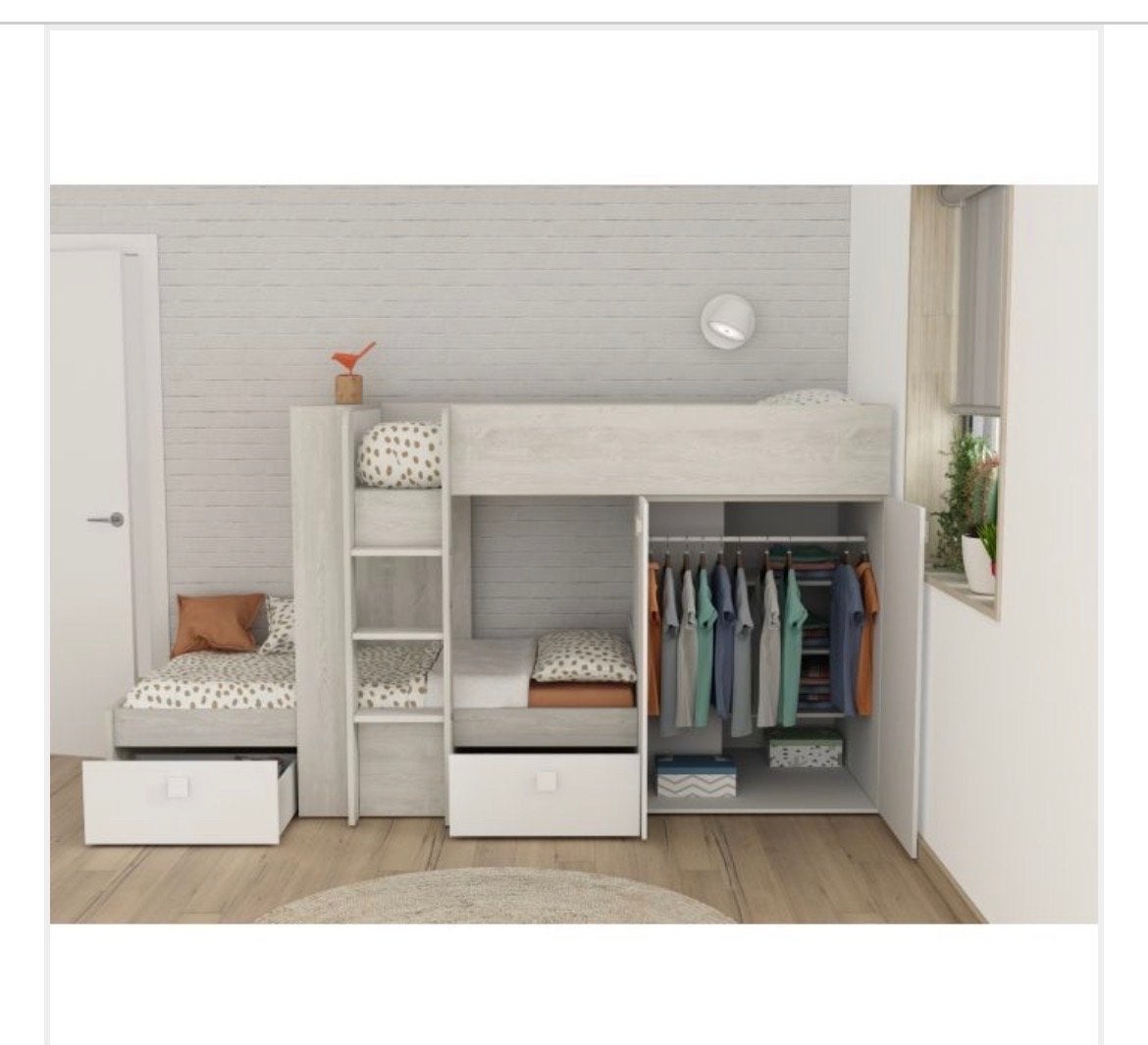 Multifunctioneel stapelbed met opbergruimte en kasten, Huis en Inrichting, Slaapkamer | Stapelbedden en Hoogslapers, Ophalen, Tweepersoons