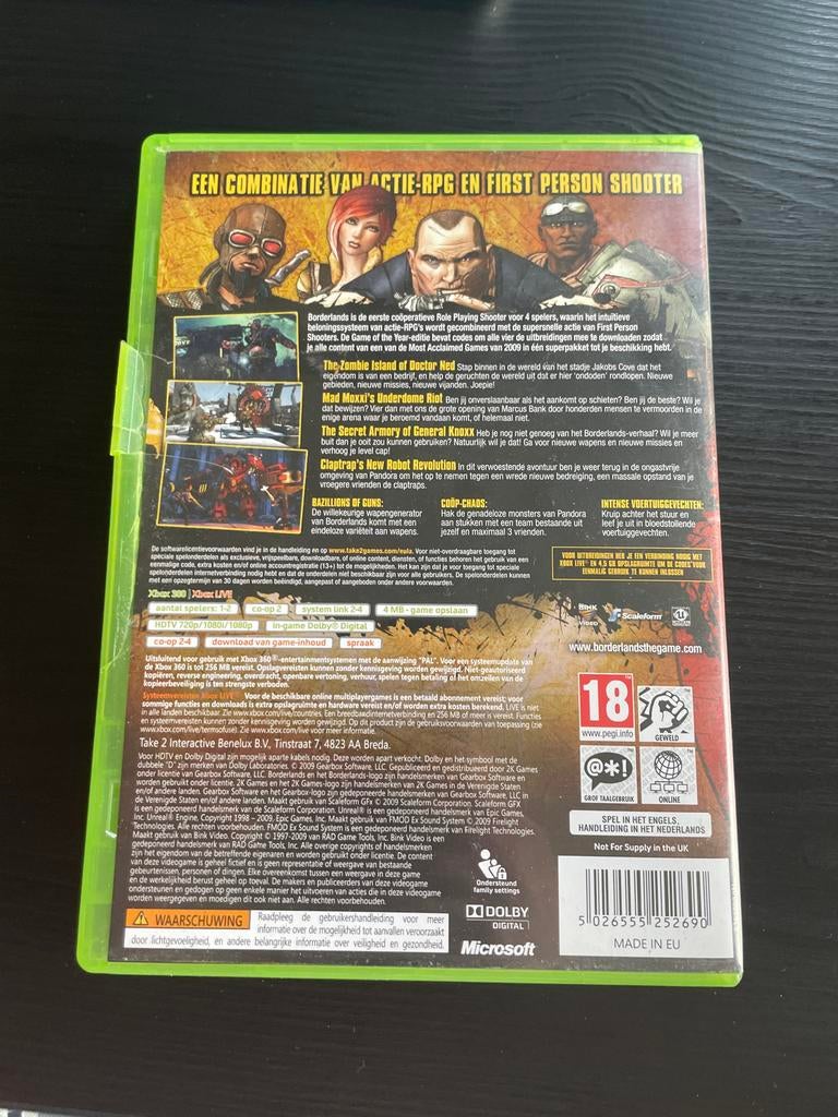 Borderlands Game of the Year Edition Xbox 360, Online, Gebruikt, Vanaf 18 jaar, Shooter