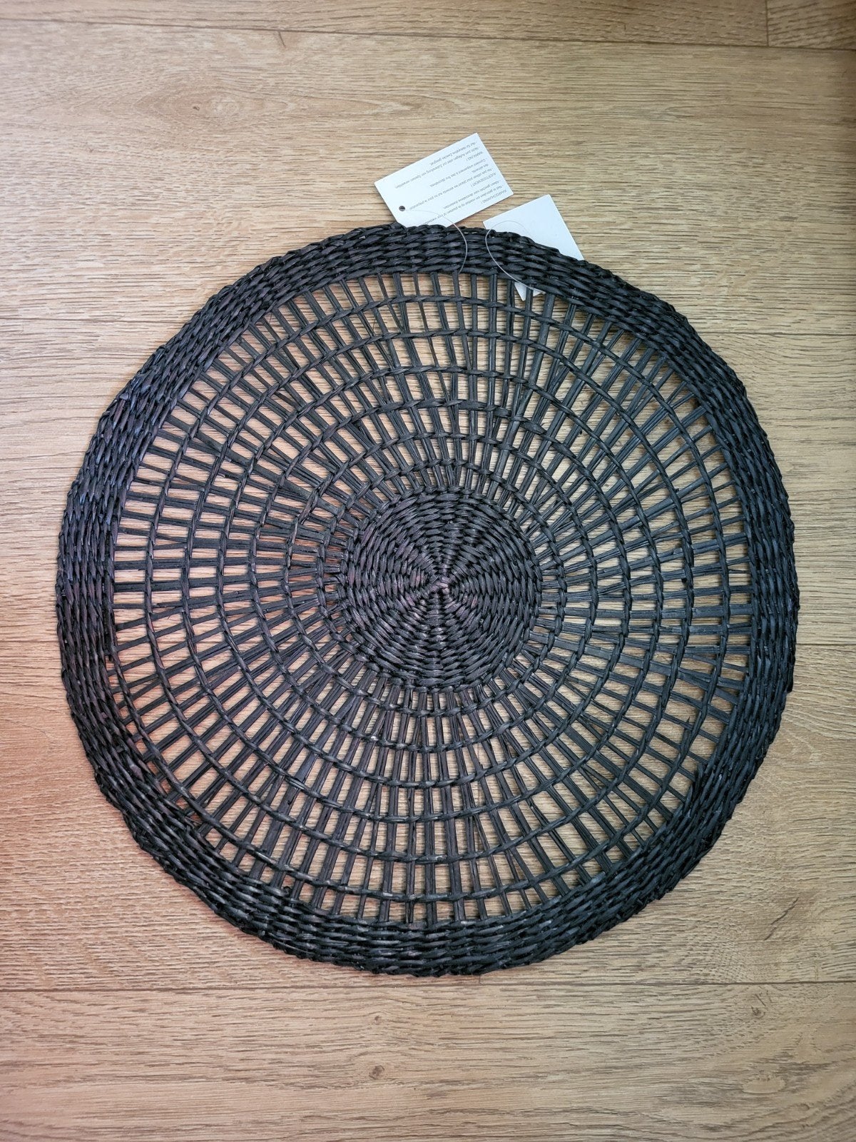 Zwart gevlochten placemat, Zwart, Nieuw, Ophalen of Verzenden, Natuurlijk materiaal