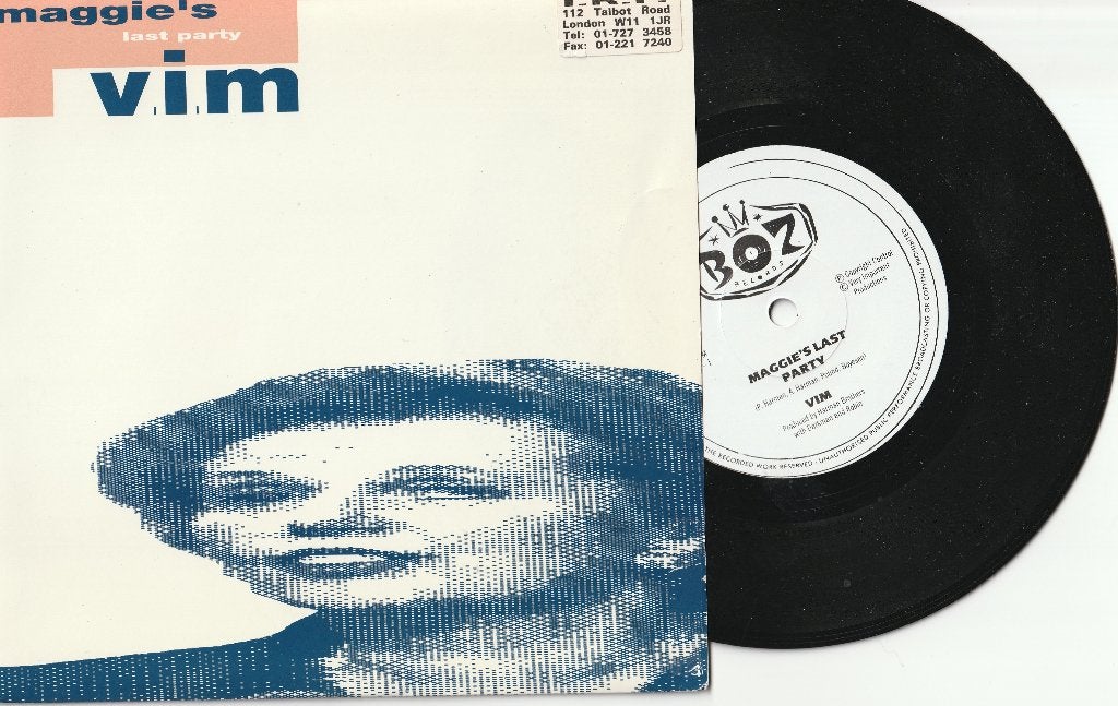 V.I.M. ‎– Maggie's Last Party- Breakbeat, Bleep, House, Tech, Cd's en Dvd's, Vinyl Singles, Ophalen, Gebruikt, Hiphop en Rap