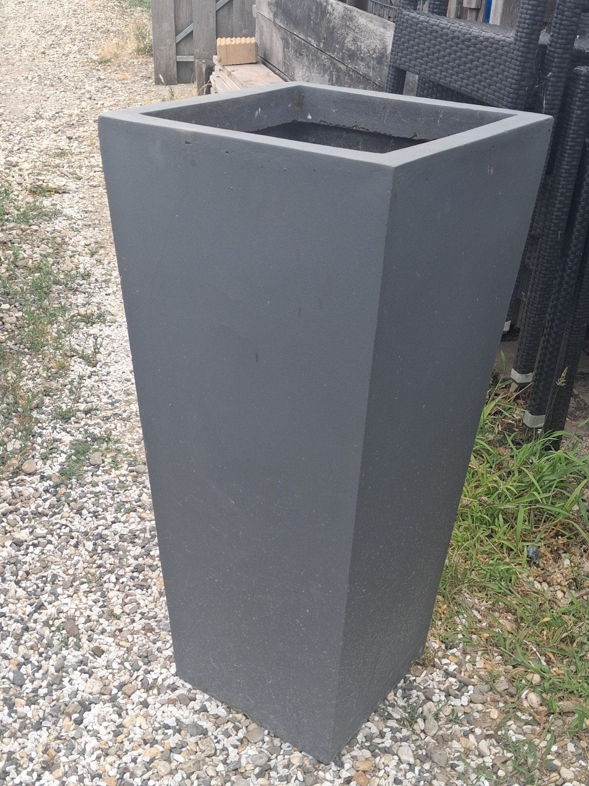 2x Grote grijze plantenbak, Ophalen, Kunststof, 40 cm of meer