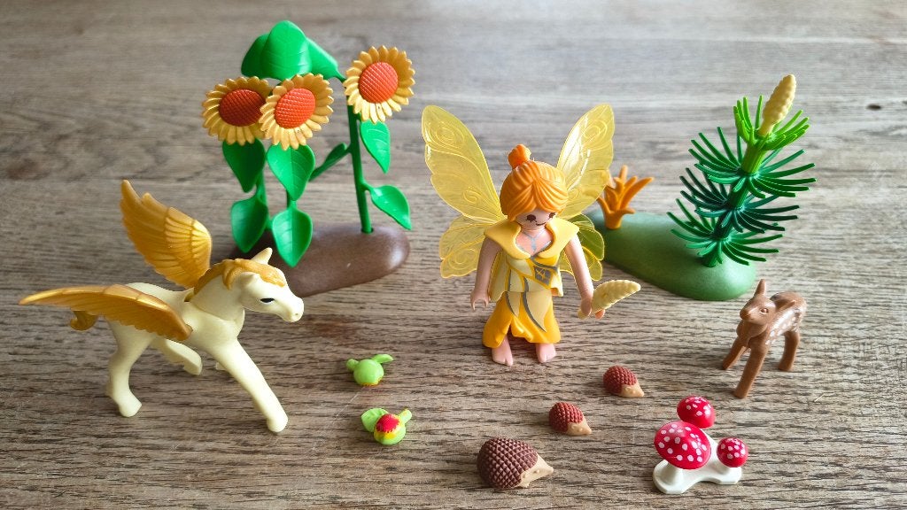 PLAYMOBIL 5353 forest fairy with Pegasus baby, Ophalen, Gebruikt, Complete set, Overige typen