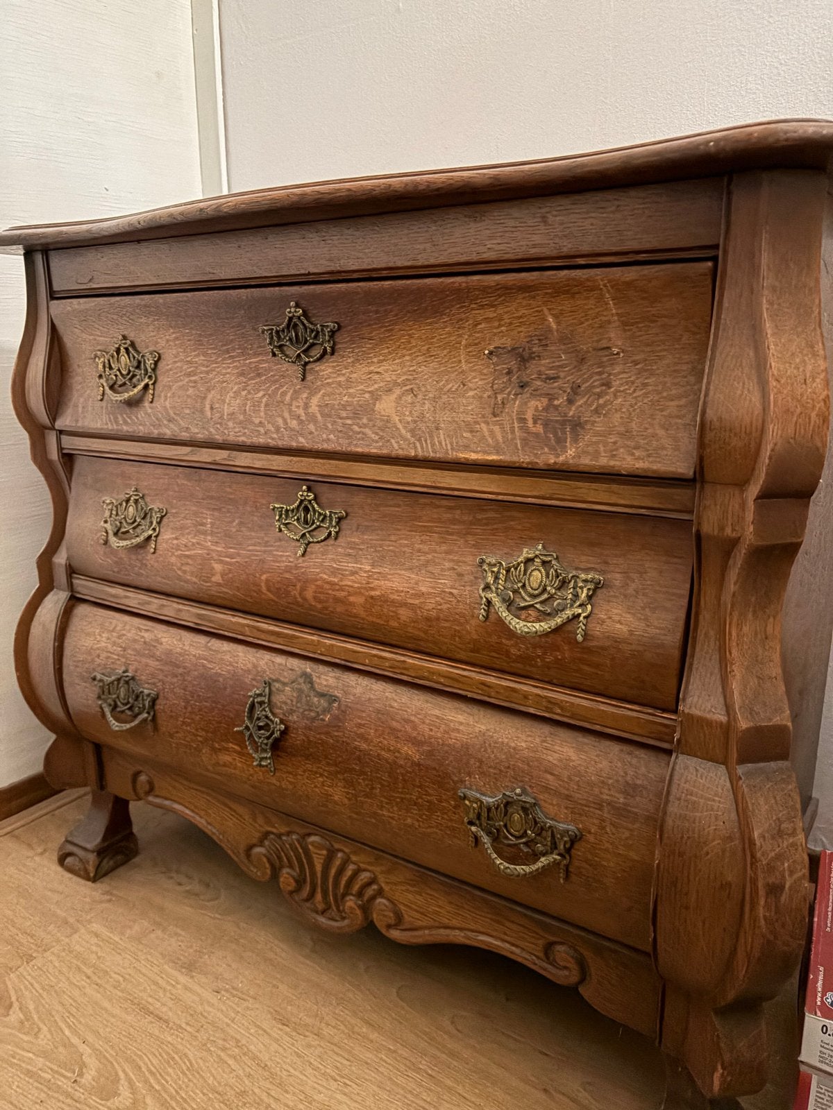 Antieke commode met 3 lades - opknappertje, Antiek en Kunst, Ophalen