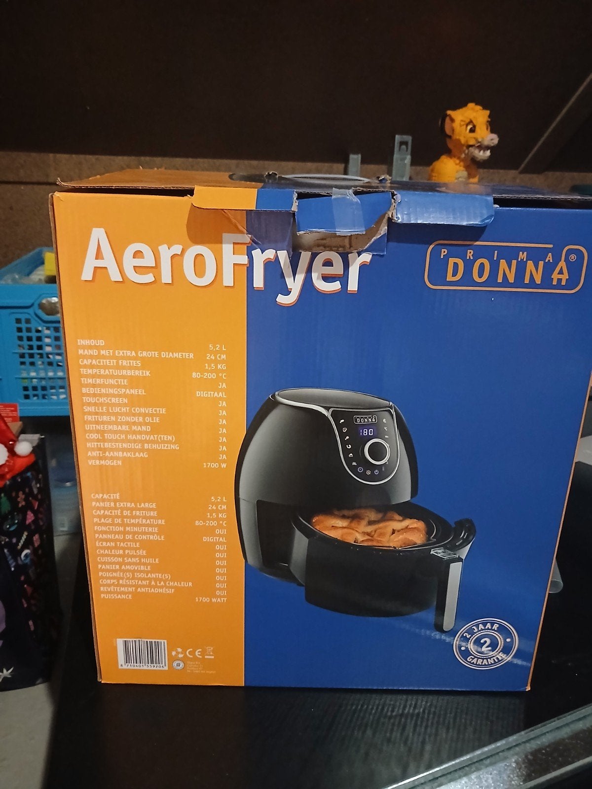 Prima Donna AeroFryer - 5.2L heteluchtfriteuse, Witgoed en Apparatuur, Frituurpannen, 4 liter of meer, Ophalen, Nieuw, Uitneembare binnenpan