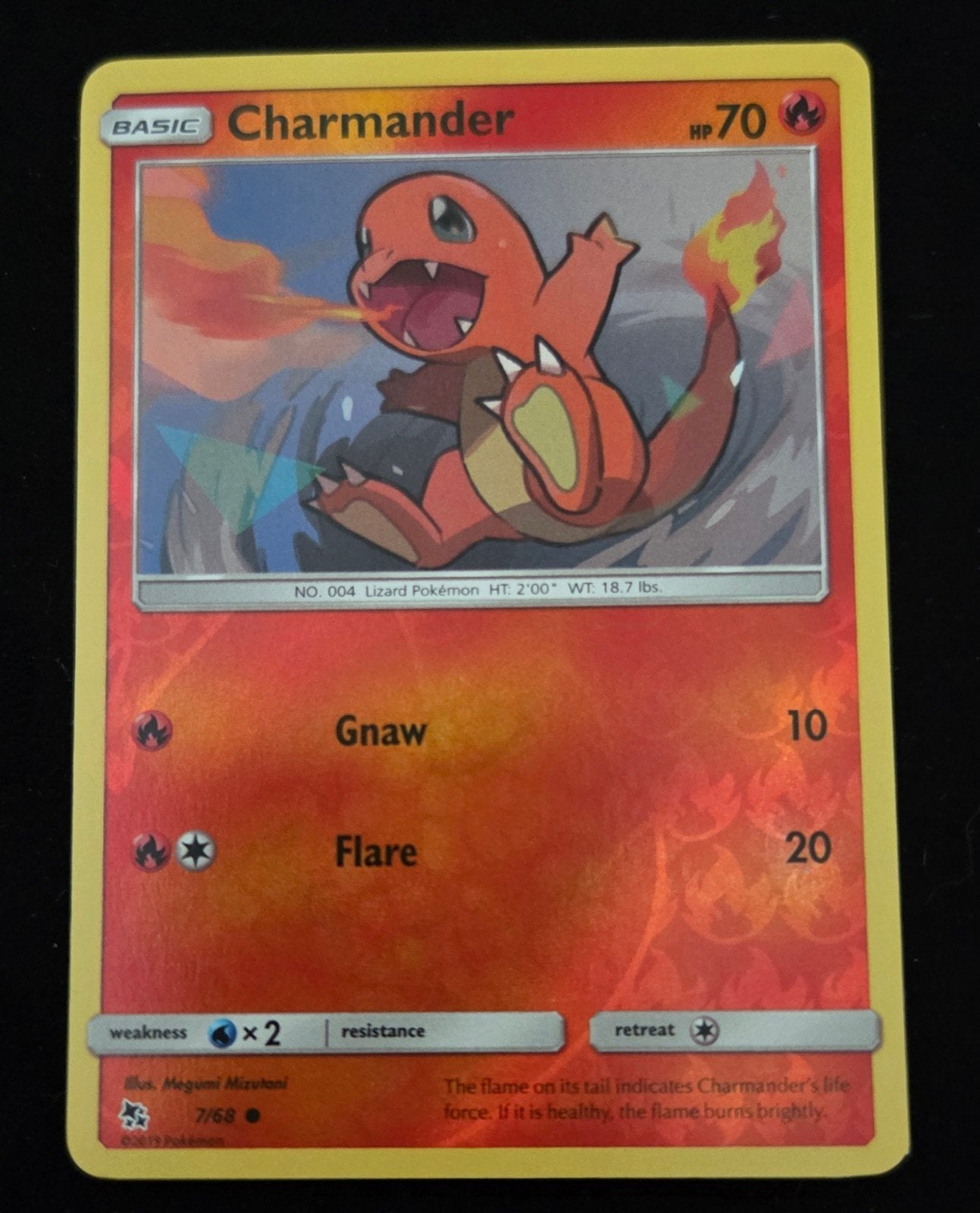Pokémon Charmander 7/68 Reverse Holo Kaart, Ophalen of Verzenden, Zo goed als nieuw, Losse kaart, Foil