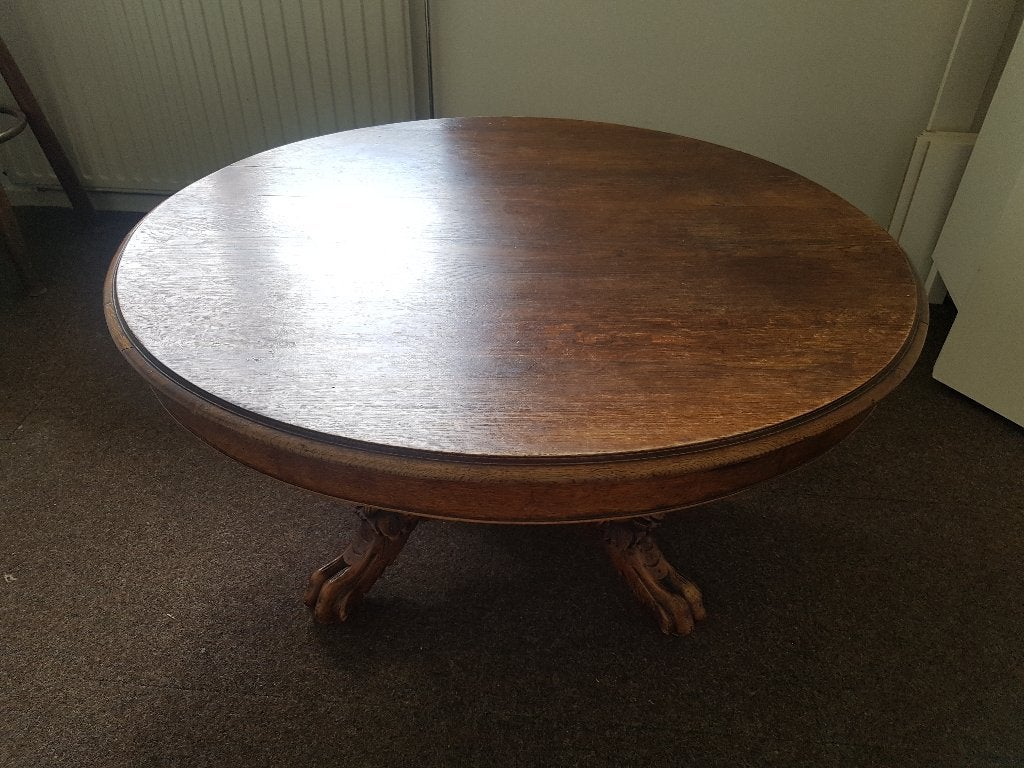 Antieke koffietafel, Ophalen, Gebruikt, Ovaal, 100 tot 150 cm