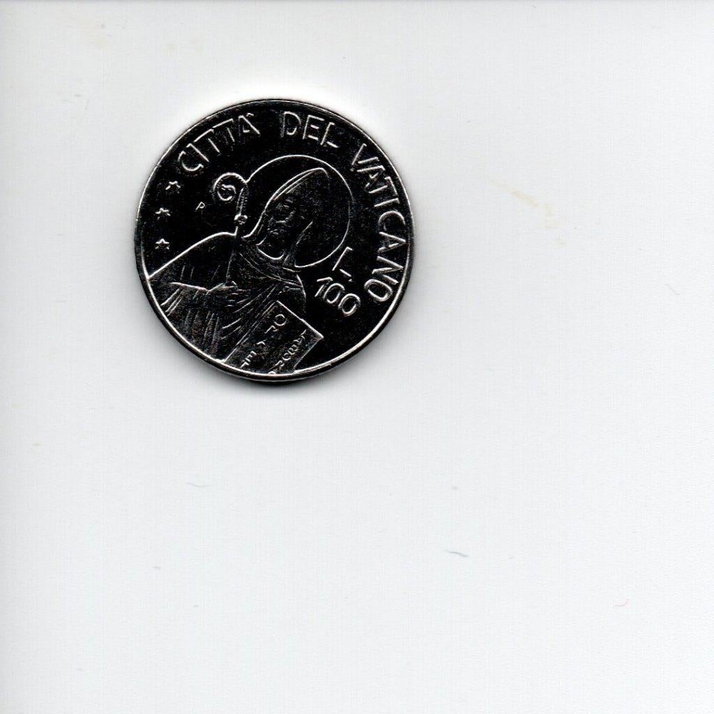 Vaticaanstad 100 lire 1990, Ophalen of Verzenden, Overige landen