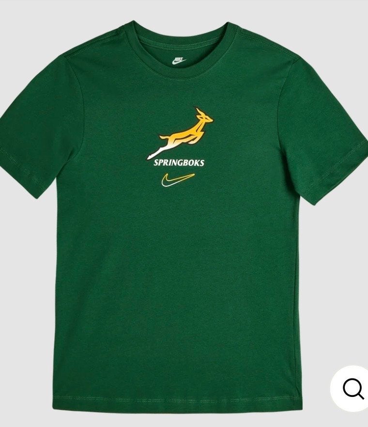 Nike men Springboks T-shirt Groen - Maat XL, Kleding | Heren, Ophalen of Verzenden, Zo goed als nieuw, Maat 56/58 (XL), Groen