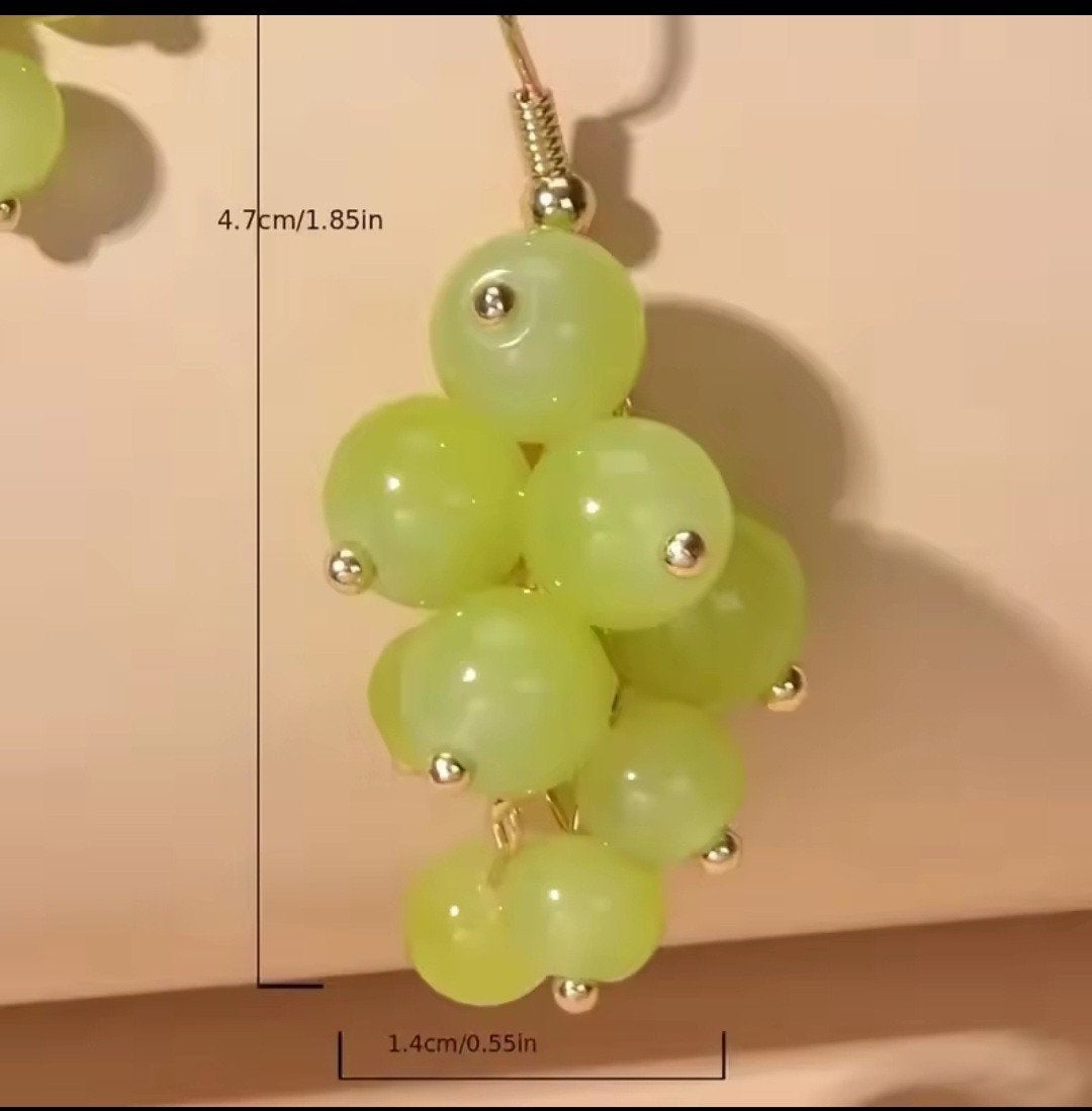 Nieuwe Oorbellen Druiventros Groen, Sieraden, Tassen en Uiterlijk, Overige materialen, Hangers, Nieuw, Ophalen of Verzenden