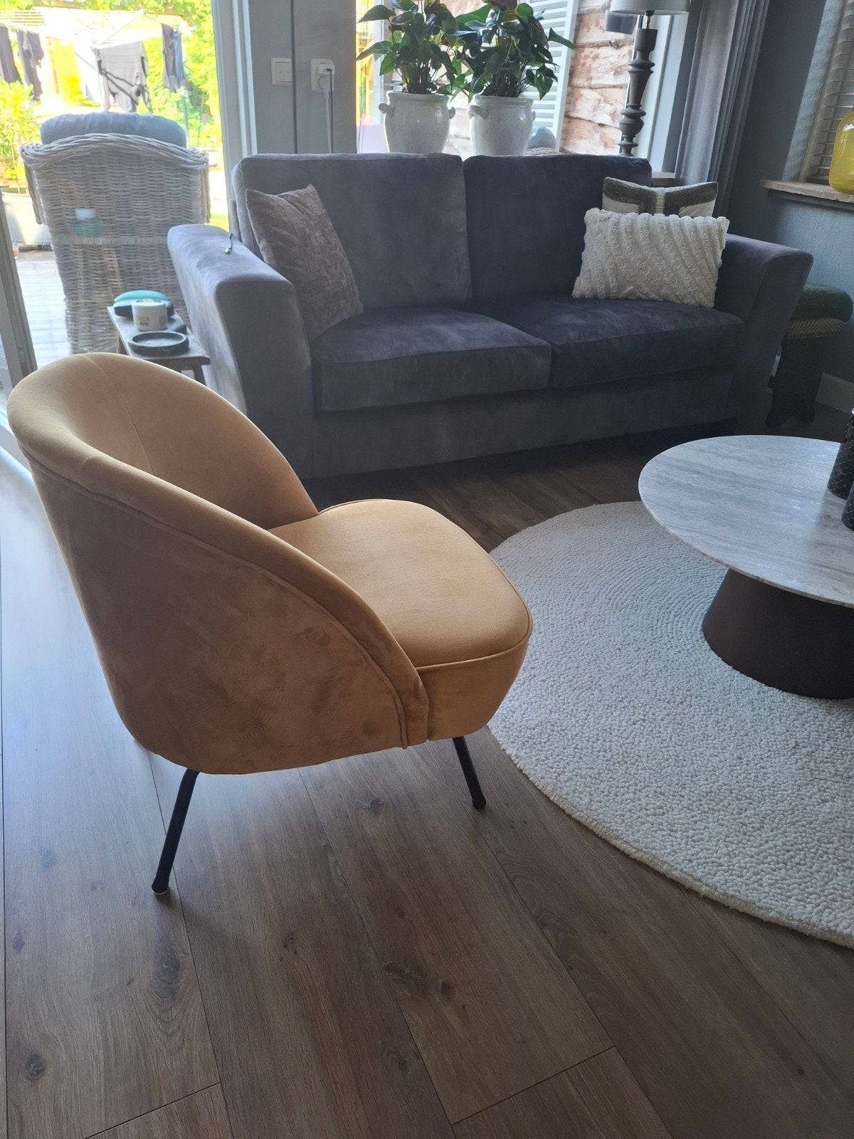 Sara Woood fateaul, Huis en Inrichting, Ophalen, Modern, Comfortabel, 75 tot 100 cm, Zo goed als nieuw