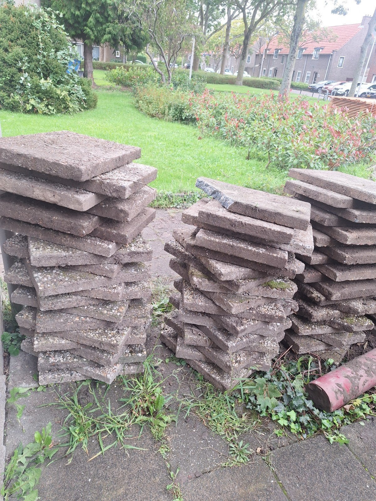 Tegels, grindtegels, Ophalen, Gebruikt, Beton, Terrastegels