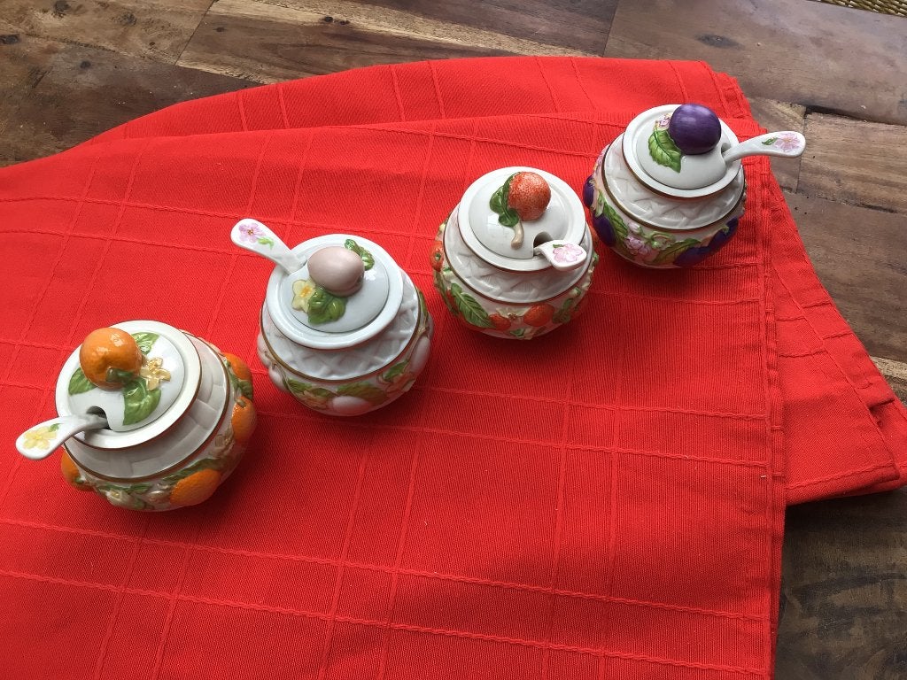 Franklin Mint 1988 jampotjes, Ophalen of Verzenden, Zo goed als nieuw, Porselein, Overige typen