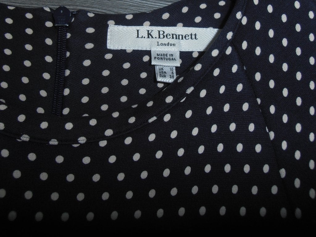 LK Bennett jurk 38, Maat 38/40 (M), Blauw, Ophalen of Verzenden, Gedragen