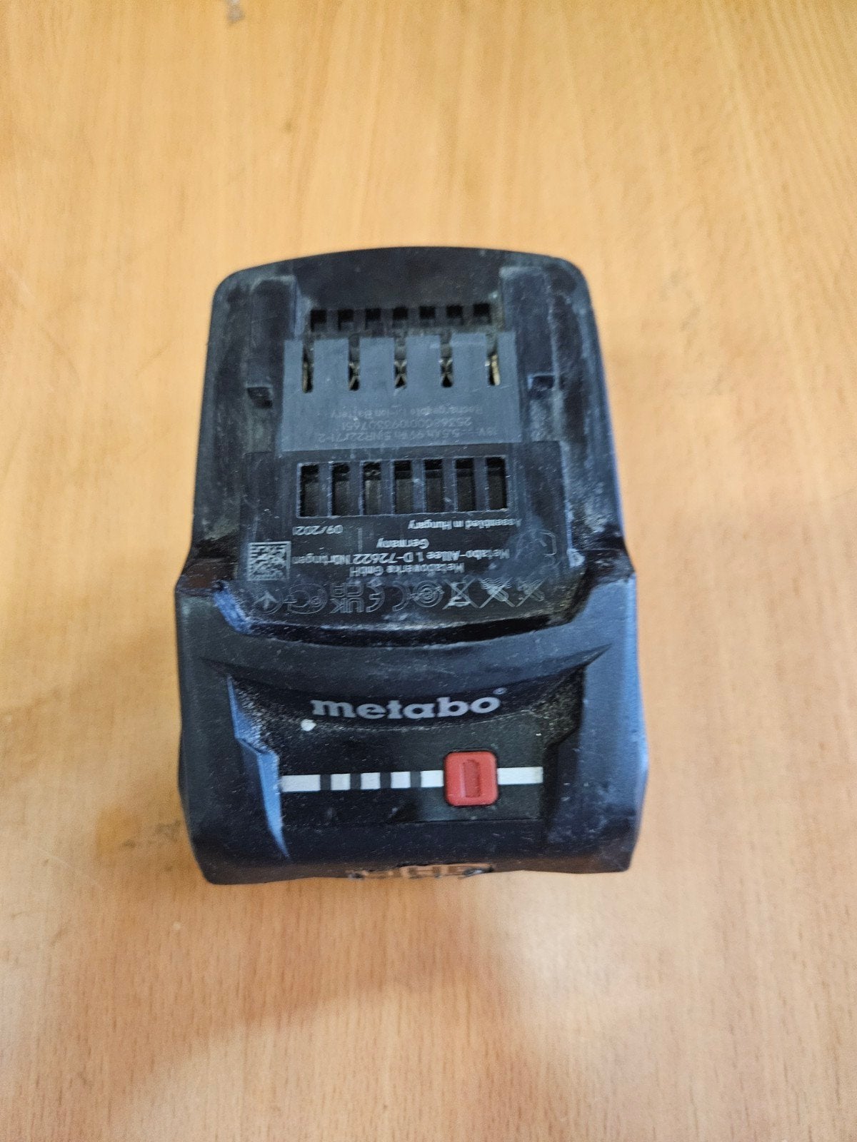 Metabo 18V LiHD 5.5Ah Accu - Zo goed als nieuw, Ophalen of Verzenden, Zo goed als nieuw, Nvt, Nvt