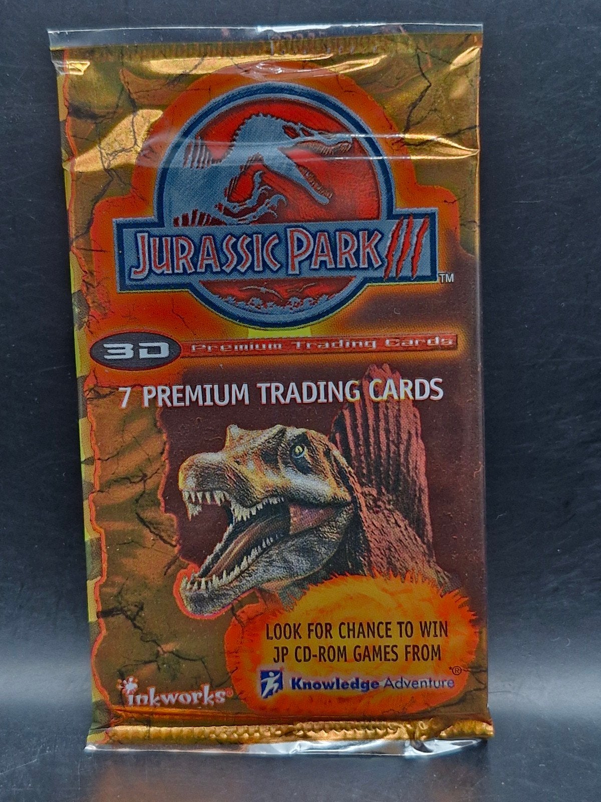 Jurassic park 3 2001 3d. 7 cards pack, Verzenden, Zo goed als nieuw, Losse kaart