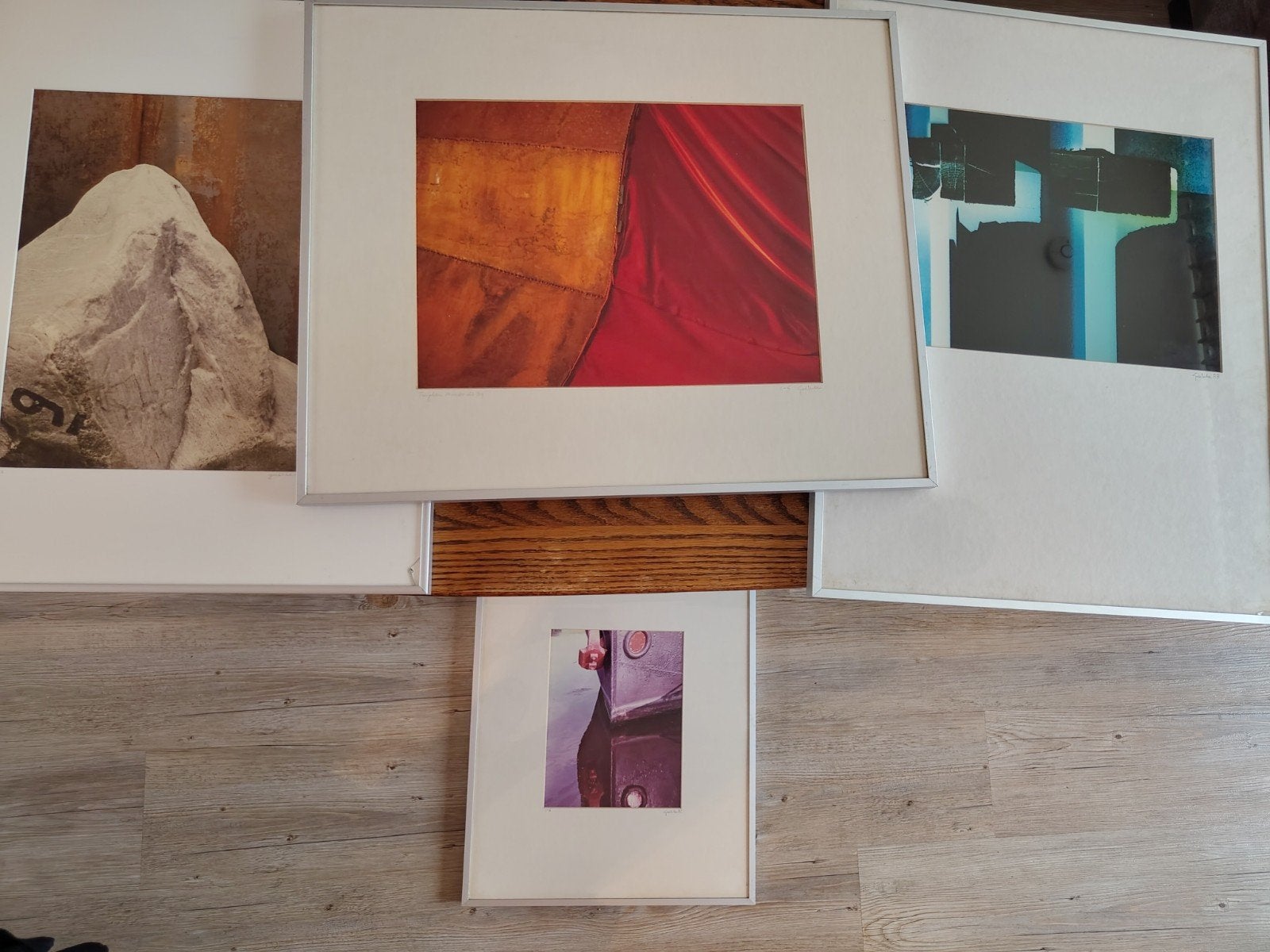 4 kunstwerken. Vintage 80s framed photo art – Limited, Ophalen of Verzenden, Foto, Fotografie, Met kunstenaarsmerk