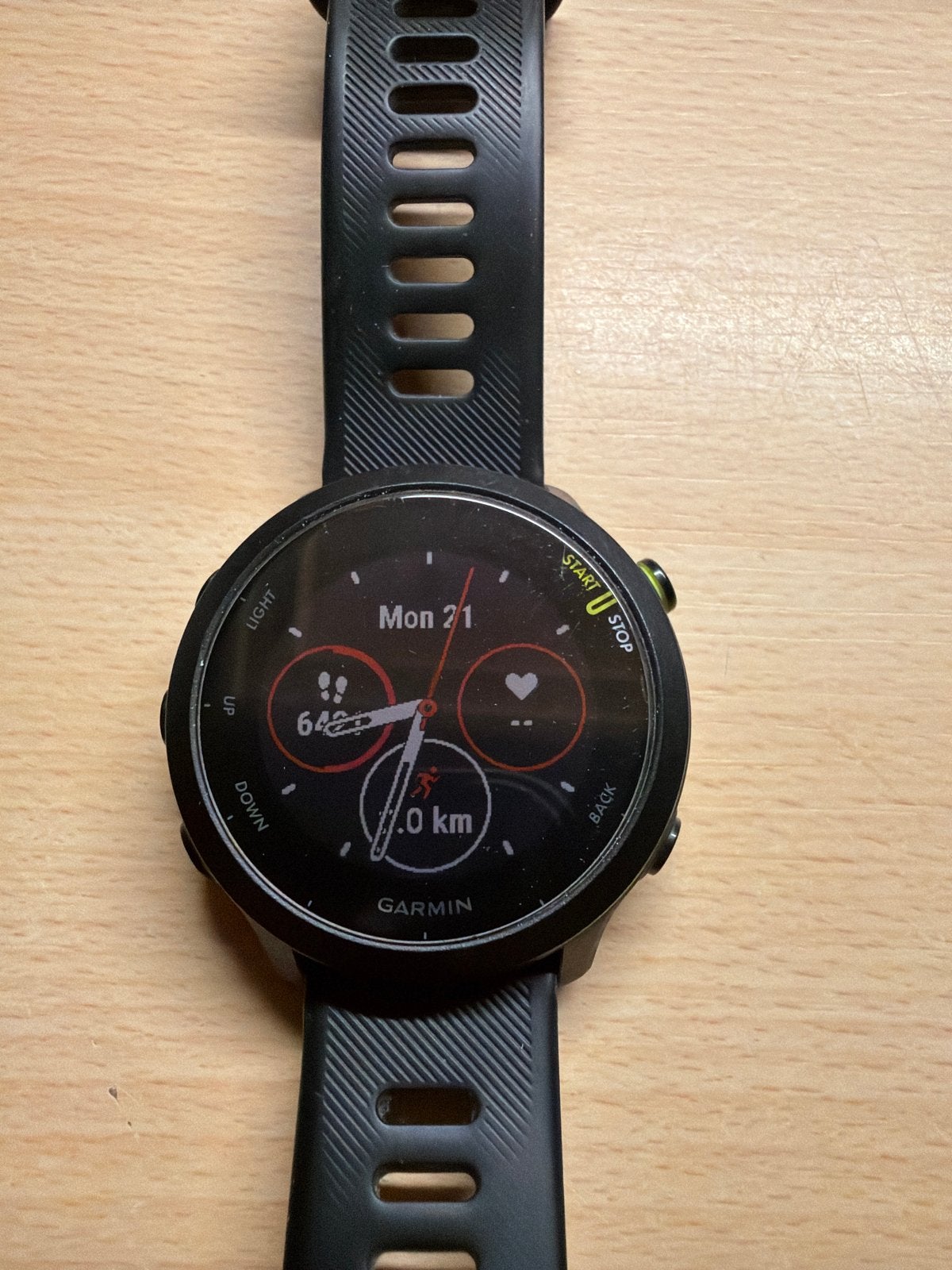 Garmin Forerunner 55 - Gebruikt sporthorloge, Zwart, Ophalen of Verzenden, Waterdicht, Android