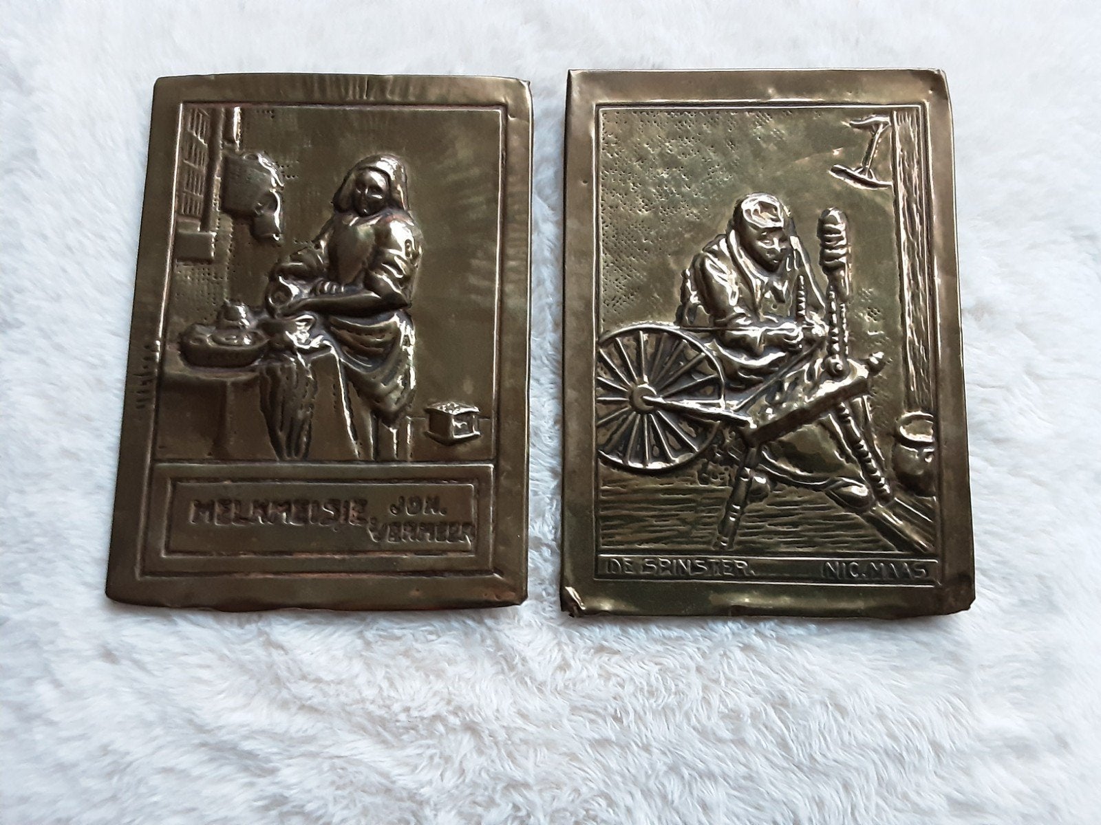 Koperen Plaquettes van Nederlandse Schilders., Ophalen of Verzenden, Overige