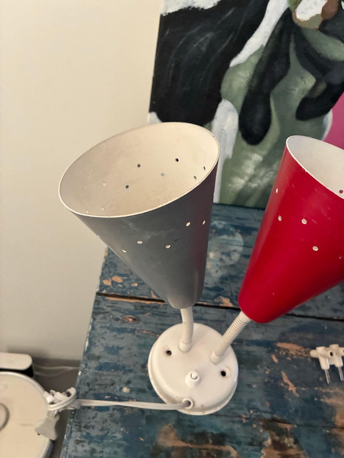 Vintage Diabolo Tafellamp/Wandlamp - Jaren '50/'60, Ophalen of Verzenden
