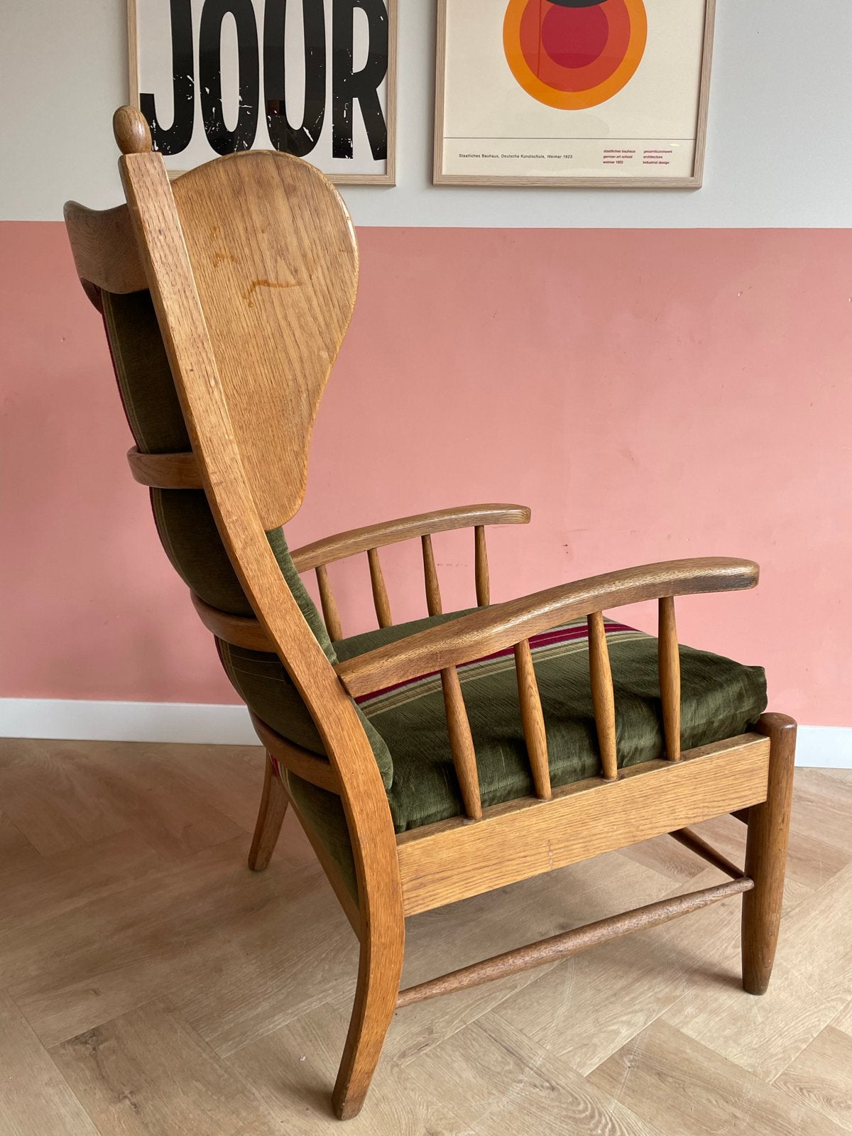 Vintage Mid-Century Wingback Fauteuil - Jaren '50-'70, Ophalen