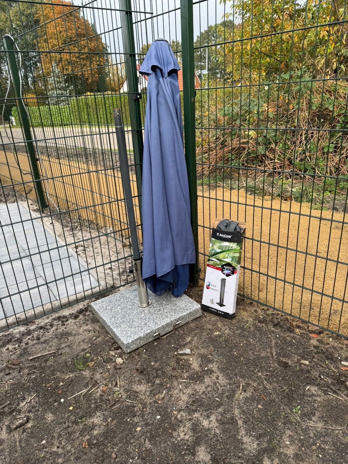 Blauwe parasol, Tuin en Terras, Ophalen, Zo goed als nieuw
