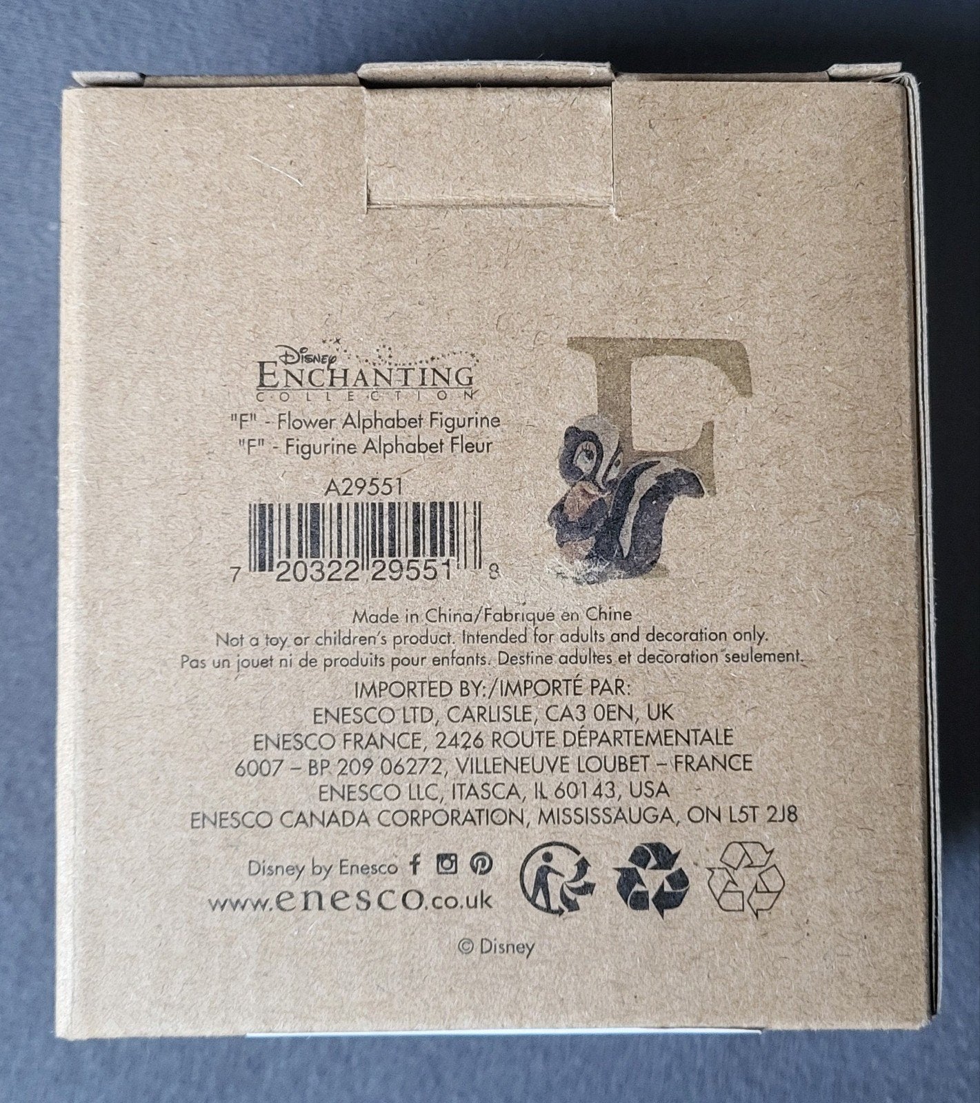 Disney Enchanting Bloem Alfabet Figuur "F" - Stampertje, Ophalen of Verzenden, Nieuw