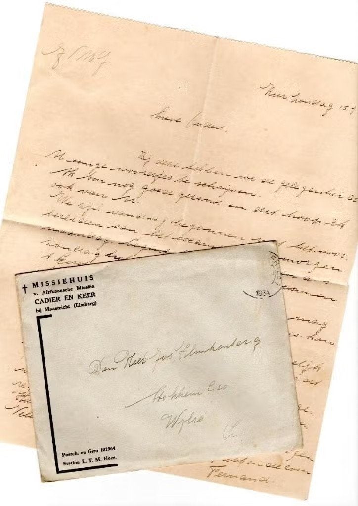 Brief Missiehuis Cadier en Keer, Klinkenberg Stokhem Wijlre., Ophalen of Verzenden, Zo goed als nieuw