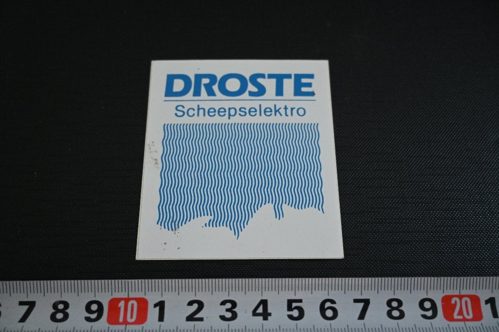 sticker DROSTE scheepselektro, Ophalen of Verzenden, Zo goed als nieuw