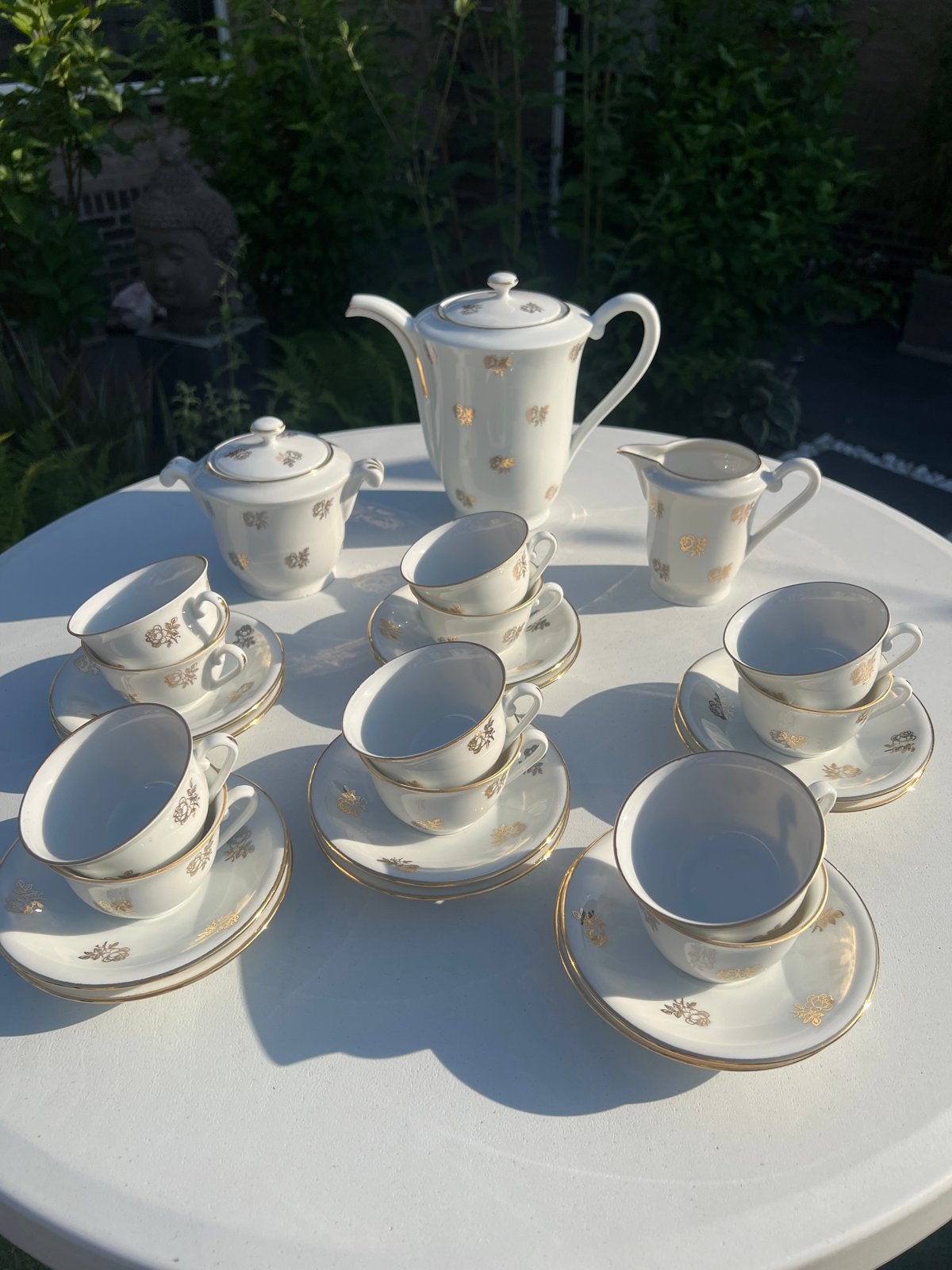 Prachtig Porseleinen Koffie-/Theeservies - Limoges, Ophalen of Verzenden