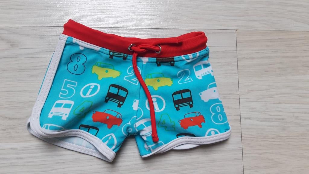 Zwembroek maat 56/62 auto dessin maat 56-62 strak model HEMA, Gebruikt, UV-zwemkleding, Maat 56, Ophalen of Verzenden