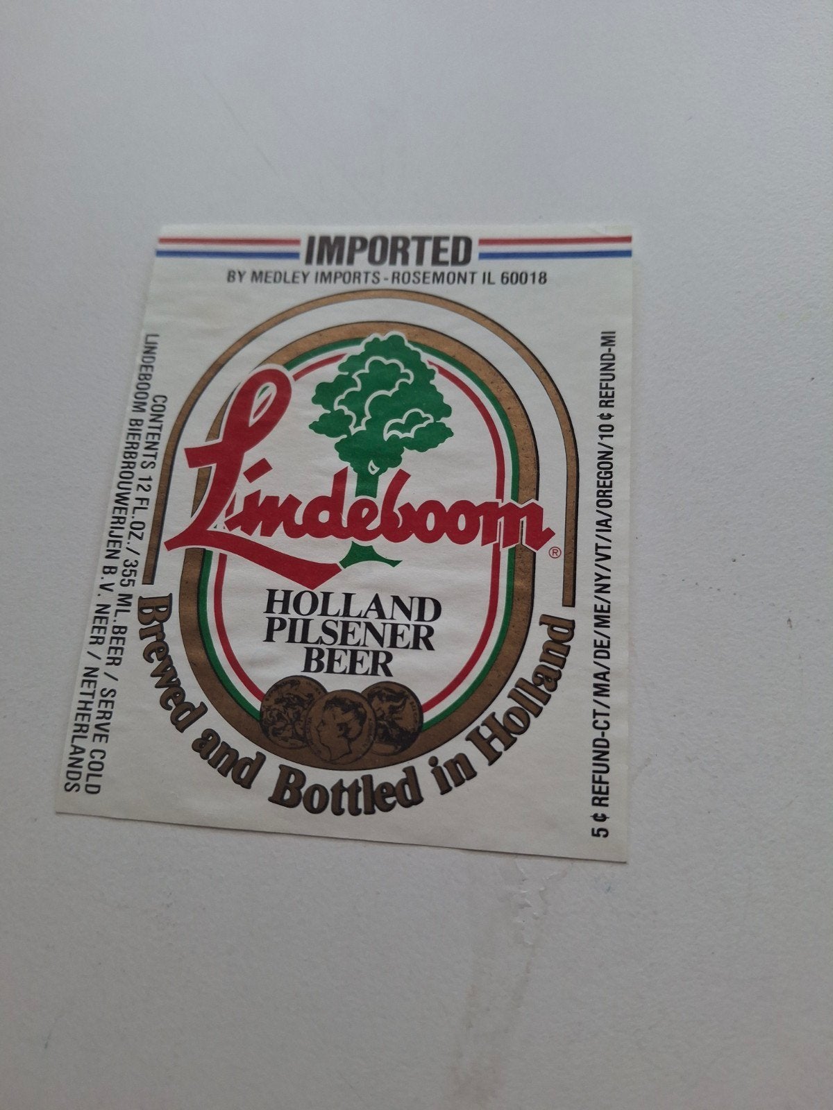 Etiket Lindeboom, Ophalen of Verzenden, Zo goed als nieuw, Overige typen, Overige merken
