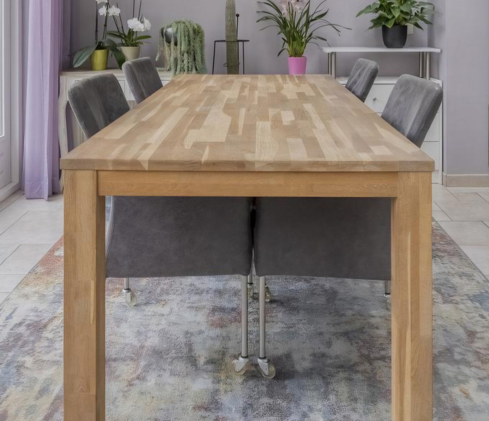 Woood houten eettafel 200x90 cm, Ophalen, 50 tot 100 cm, 150 tot 200 cm, Rechthoekig