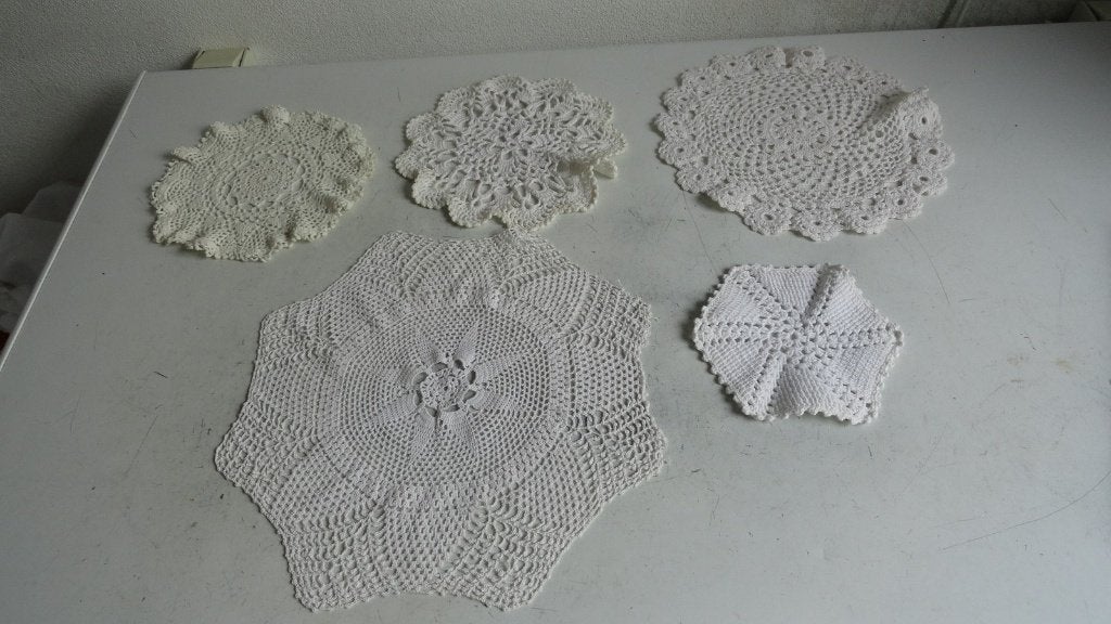 Gehaakte kleedjes, handgemaakt, vintage, Ophalen of Verzenden