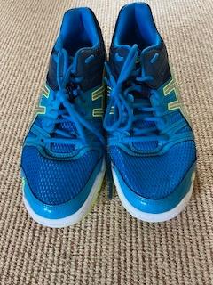Asics gel sportschoenen blauw/groen, bijna nieuw, maat 42,5, Kleding | Heren, Schoenen, Blauw, Sportschoenen, Ophalen of Verzenden