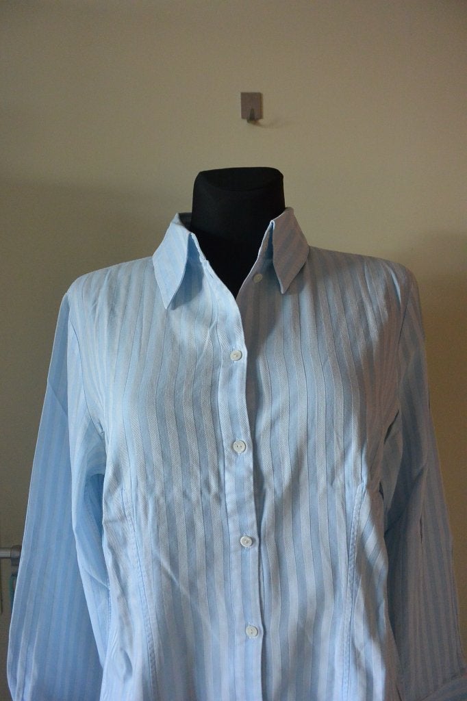 Jacques Britt blouse 44/46 blauw wit, Blauw, Maat 42/44 (L), Ophalen of Verzenden, Jacques Britt