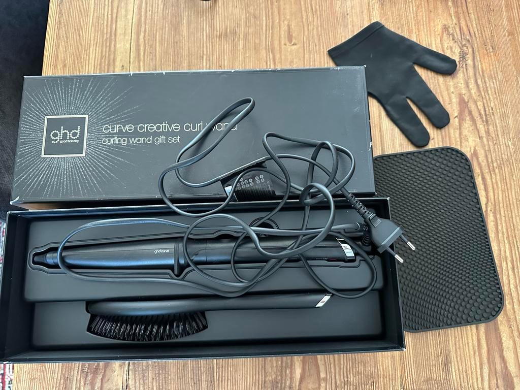 GHD Curve Creative Curl Wand Gift Set. NIEUW!!, Ophalen of Verzenden, Gebruikt, Krultang of Stijltang