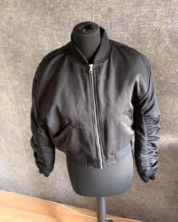 Costes stoer zwart cropped bomberjack mt 36 ZGAN, Ophalen of Verzenden, Zo goed als nieuw, Maat 36 (S), Zwart